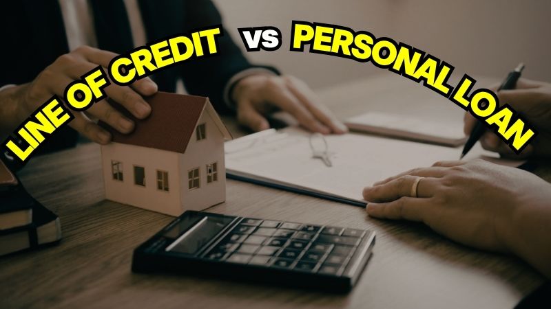 A visual comparison for the focus keyword: Canada Line of Credit vs Personal Loan