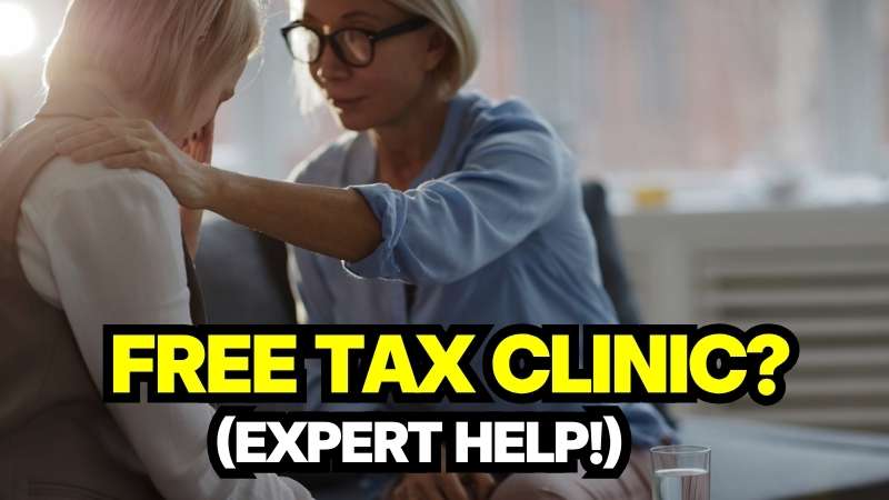 Free Tax Clinics in Canada - A person comforting a woman worried about taxes.