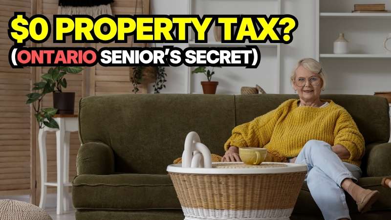 Ontario Senior Property Tax Grant 2026 - A senior woman relaxing at home with a cup of coffee.