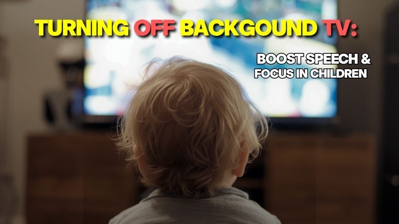 A young child looking at a screen, illustrating the hidden Impacts of background TV and child development.