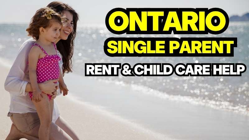 A happy mother and her young daughter smiling together at the beach, representing the essential Ontario single mom benefits including rent and child care help.