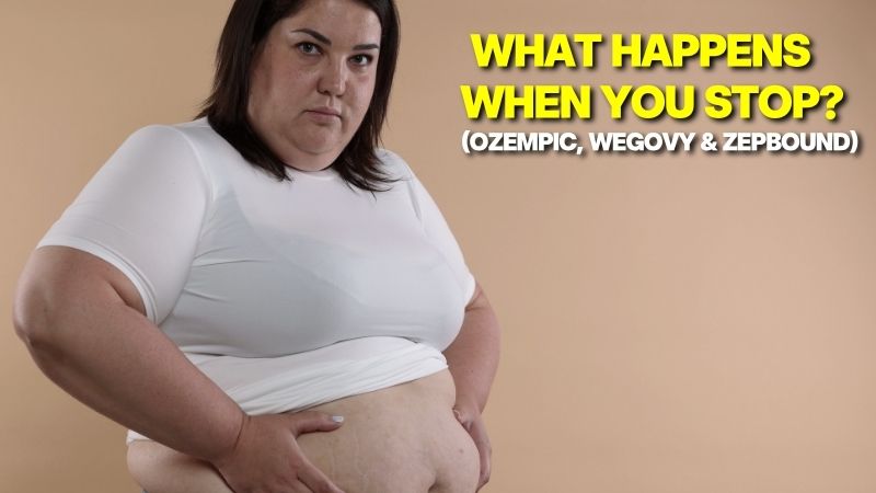 A woman concerned about regain after stopping Ozempic Wegovy or Zepbound, illustrated for a blog post about weight loss shot rebounds.