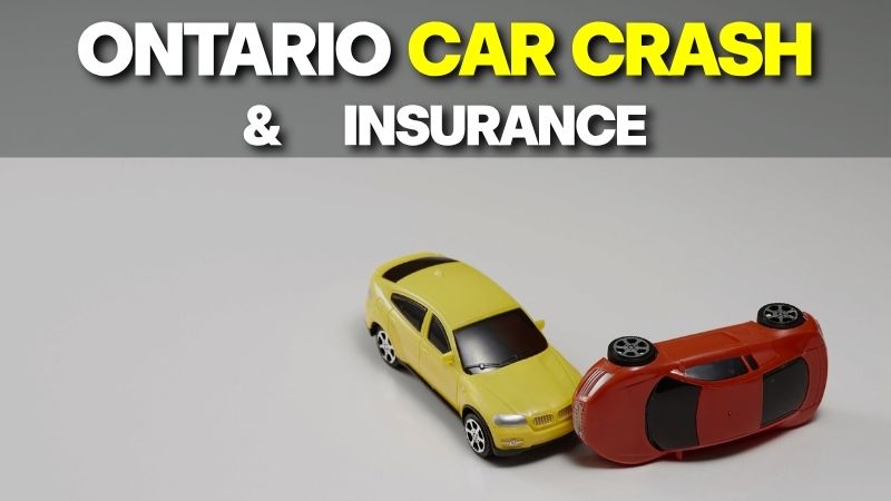 A yellow toy car next to an overturned red toy car, serving as a thumbnail guide on What to Do After a Car Accident in Ontario