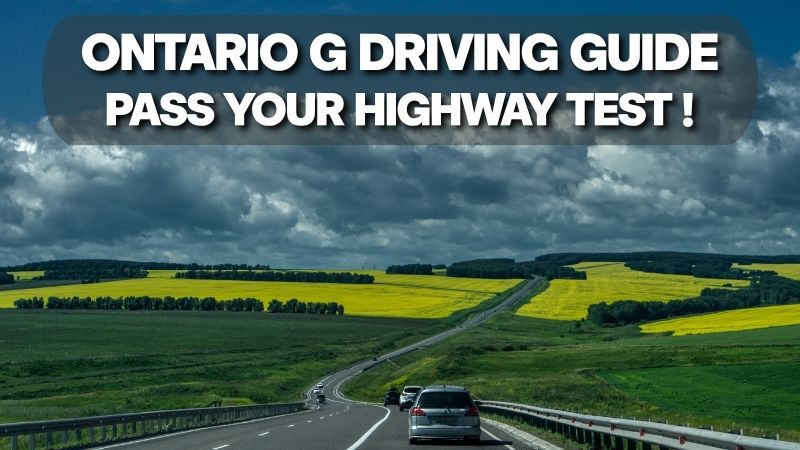 Cars driving on a highway, illustrating an informative Ontario G Licence guide for passing the final test.